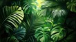 © WITTAYA  ANGMUJCHA - A lush green jungle with many leaves and vines