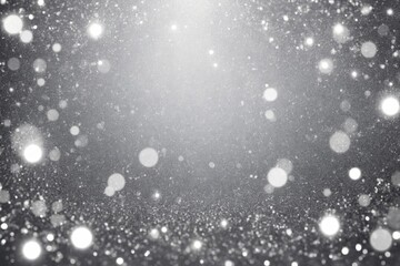 Wall Mural - abstract silver glitter background with bokeh lights