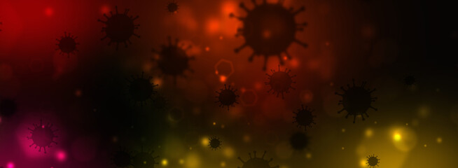 Wall Mural - virus bacteria science banner