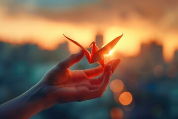 A person holds a rare and exotic Bird of Paradise flower, a symbol of beauty and elegance