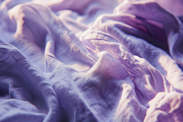 Processed image of elegant purple textured silk fabric background close up