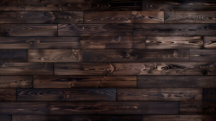 Wall Mural - rustic abstract dark wood texture, old wooden background from horizontal planks