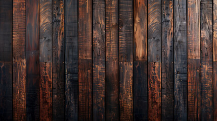Wall Mural - old wooden background from boards, dark rustic wood texture