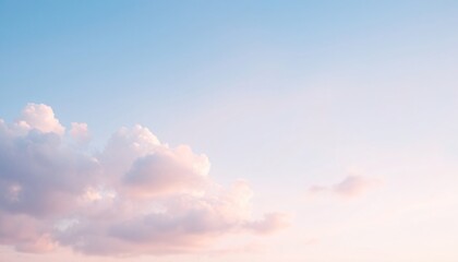 Poster - Soft pink and blue clouds in a clear sky.