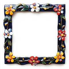 Canvas Print - frame with flowers