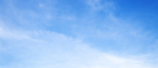 Wall Mural - nature sky blue background, clear sky cloud, sunny day morning in winter, nature landscape daylight 