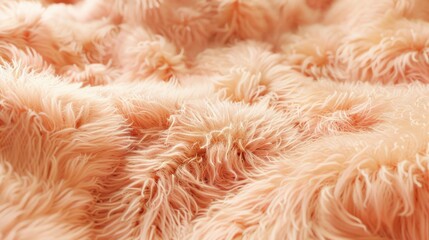 Canvas Print - peach fuzz color fluffy fur background