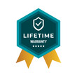 © fahmi - Lifetime Warranty - Stamp, Imprint, Seal Template. Vector Stock Illustration