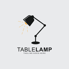 Vector Table Lamp Logo Illustration