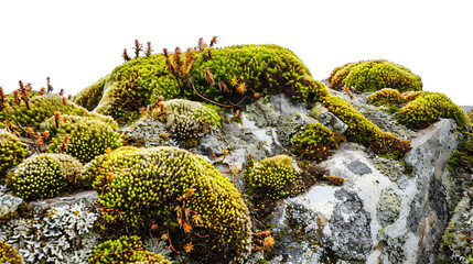 Canvas Print - [Transparent Background PNG]Close Up Of Green Moss On A Rock