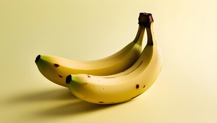 Two ripped bananas with colored background 