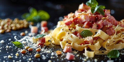 Poster - pasta with tomato sauce