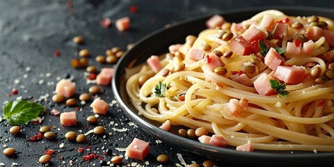 Wall Mural - spaghetti with sauce and parmesan