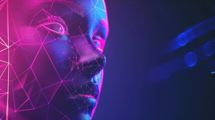 human communication with artificial intelligence. Generative AI technology.
