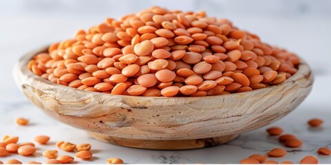 Canvas Print - lentils in a bowl