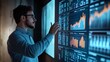 © leymart - Businessman Analyzing Financial Data on a Large Screen