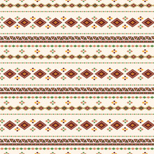 Seamless pattern. African totem. Small triangles and rhombuses. Traditional ethnic tribal style. Woven fabric. Triangular symbol. decorative background African Nordic Indian.