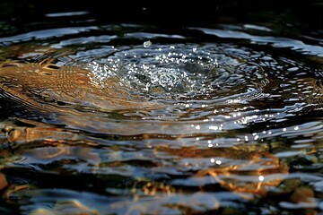 Poster - a ripples in a body of water. 