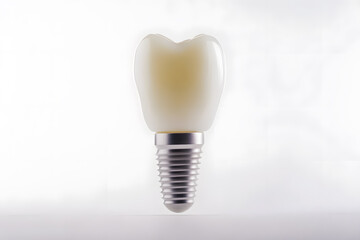 Wall Mural - Single Dental implant isolated on white background