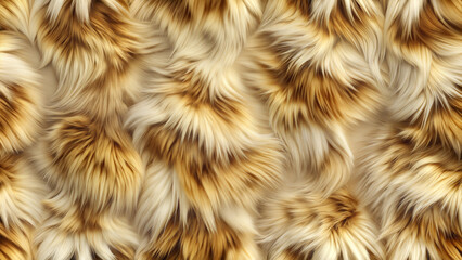 Realistic faux fur texture in natural colors for luxurious fabric design