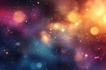 Wall Mural - Abstract space wallpaper.Nebula, colorful stars, galaxies in vast universe. Generative Ai