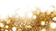 © David Kreuzberg - golden bokeh effect glitter isolated on white or transparent png