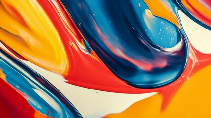 Leinwandbilder - High-resolution close-up of an abstract background with bold, contrasting colors and dynamic shapes, creating a striking and visually engaging composition.