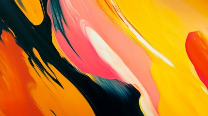 Leinwandbilder - High-resolution close-up of an abstract background with bold, contrasting colors and dynamic shapes, creating a striking and visually engaging composition.