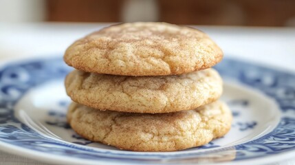 Wall Mural - Three Homemade Cinnamon Sugar Cookies