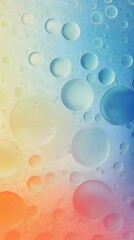 Poster - Abstract image of oil bubbles in water, creating a rainbow effect.