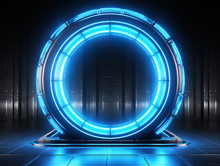 Wall Mural - 3d rendering of a glowing circle.