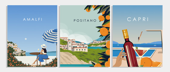 Sticker - Italy travel poster collection