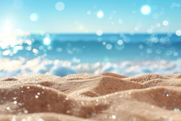 Poster - Beach sand with blue water