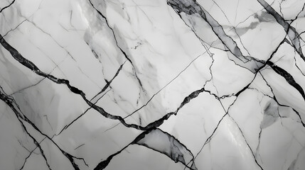 Wall Mural - The gray-white marble texture with cracks looks natural.