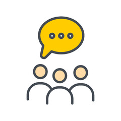 Sticker - Group Chat Vector Icon