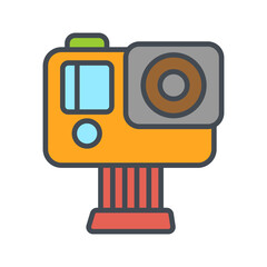 Sticker - Camera Accessories Vector Icon