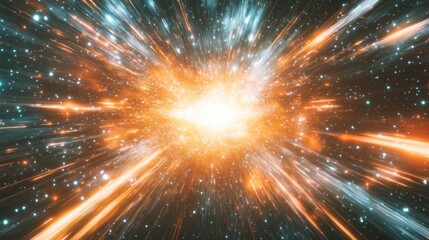 Wall Mural - space odyssey: futuristic spacecraft journeying through hyperspace