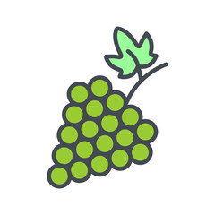 Canvas Print - Grapes Vector Icon