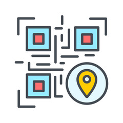 Poster - QR Code GPS Vector Icon