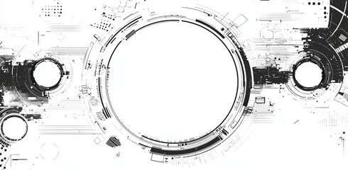 Aufkleber - Design of futuristic environment with transparent hologram background in a hud