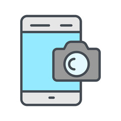 Poster - Smartphone Photography Vector Icon