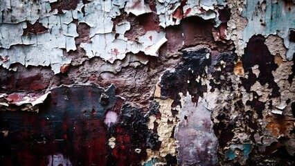 Poster - Peeling Paint on a Weathered Wall