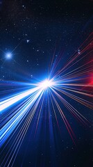 Wall Mural - blue and red light beams