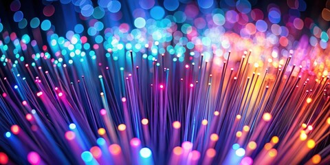 Poster - Abstract blur background with fiber optics lights, fiber optics, abstract, blur, background, technology, data
