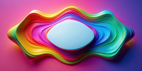 Fototapete - Abstract colorful shape in render , vibrant, geometric, modern, design, colorful, shape, abstract, background,render, art
