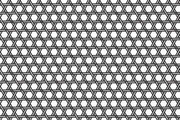 Wall Mural - Houndstooth Pepita seamless pattern. Repeating Pepito texture. Black houndstooth on a white background. Repeated abstract argyles for design BW prints. Repeated houndstooth plaids and dogtooth.