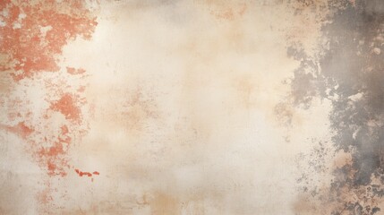 Wall Mural - A vintage grunge background featuring a textured gradient of cream, red, and black tones, perfect for creating an antique or rustic aesthetic.