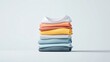 © Going Place - Minimalistic 3D Render of Neatly Folded Laundry Stack Symbolizing Organization and Cleanliness