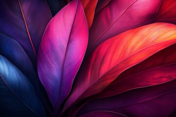 botanical leafs background, beautiful colors