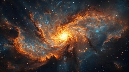 Wall Mural - A beautifully composed image depicting an interstellar nebula,